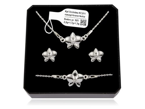  Lavart Jewelry KC211 Silver Orchids