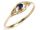  GOLD SAPPHIRE engagement ring height in