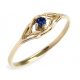  GOLD SAPPHIRE engagement ring height in