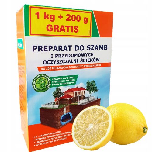 Preparations and means for septic tanks Preparation for septic tanks, Bros-Granulate, 1 l 1 kg