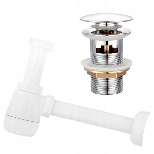 siphon and steel plug for washbasin fitting