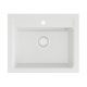 DARFOR DG016 Single Bowl Sink, White Granite