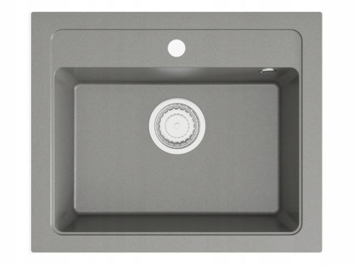 DARFOR single bowl granite sink in shades of grey
