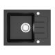 DARFOR DG014 Single Bowl Sink, Black Granite