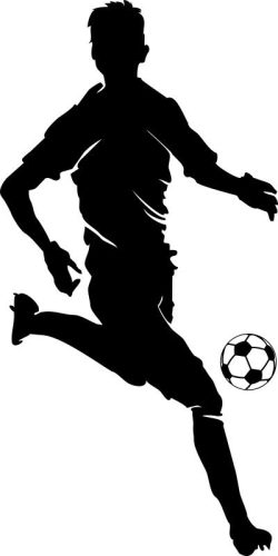 Decorative Wall Stickers Wall Sticker Drukant Sports Ball Football Player 100 cm