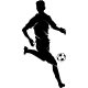 Decorative Wall Stickers Wall Sticker Drukant Sports Ball Football Player 100 cm