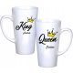 Cool, funny gadgets TWO LATTE CUPS FOR COUPLES, VALENTINE'S DAY, GIFT, WEDDING, ANNIVERSARY, WITH PRINT