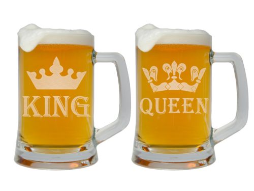  ENGRAVED BEER MUGS FOR COUPLES 2 PCS. 500ml