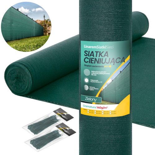 Shade net 140g Linarem SiatkiNets green 1.5m x 50m