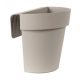  Euro3plast flowerpot 25 cm x 20 x 23 cm made of plastic, brown and beige tones, grey and silver tones