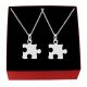  PUZZLE NECKLACE OF FRIENDSHIP SILVER 925 SET OF 2