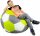  Tri-coloured, durable BALL PUFA 450L 100cm EGATO