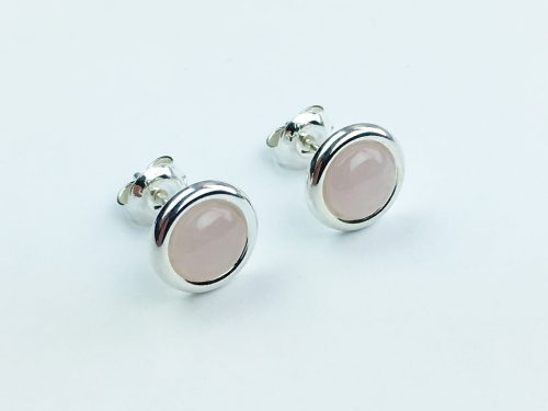  Rose quartz earrings silver pr 925 ametrix