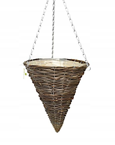  Dixiestore flowerpot, 30 cm x 30 x 33 cm, diameter 30 cm, wickerwork in brown and beige tones