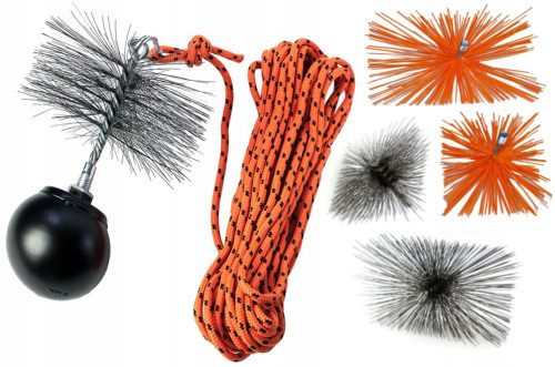 ROPE BALL BRUSH! Chimney cleaning set!!