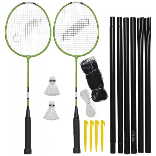 Stiga Garden GS Black Racket with Badminton Set