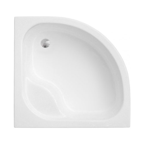 Semi-circular shower tray made of Acrylux, 90 x 90 cm