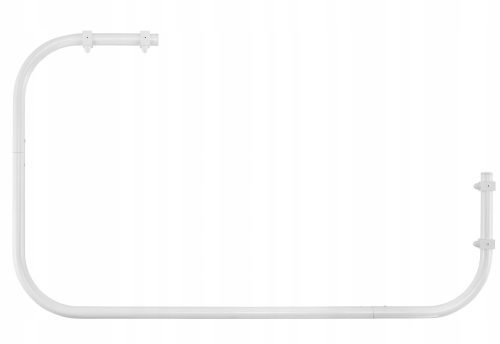 Square shower rod Sasko 70-140 x 25 mm white