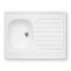 Polimat single-bowl sink made of white acrylic polypropylene