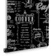 Wallpaper chalkboard lettering black kitchen coffee 32-993