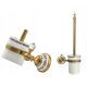 RETRO antique toilet brush made of old gold ceramic