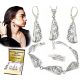  BEAUTIFUL 925 SILVER JEWELRY SET. SWAROVSKI Zircons + ENGRAVING