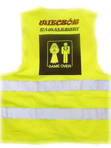  GAME OVER BACHELOR PARTY VEST reflective