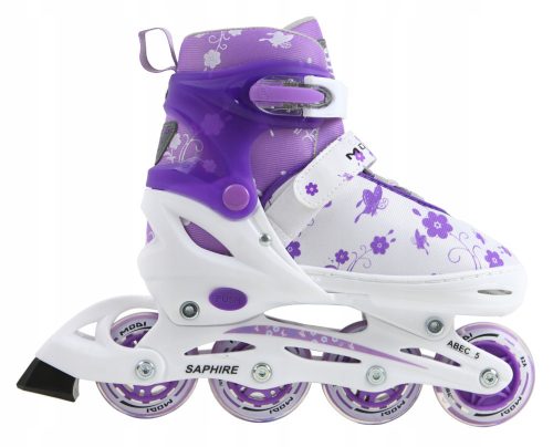  Patins à roulettes Modi Saphire, taille 34-37, blanc et violet