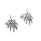  Marijuana Leaf Stud Earrings 3 Marijuana Silver