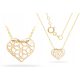  GOLD STAR NECKLACE HEART OPENWORK CELEBRITY 585