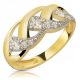  GOLDEN ENGAGEMENT RING ZIRCONIA 333 8K r19