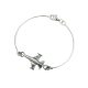  Silver one-piece f-16 aircraft bracelet