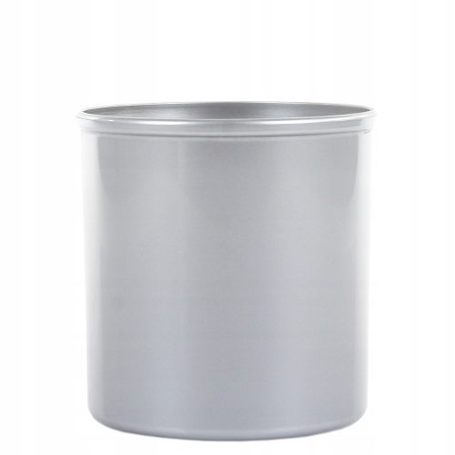  Flowerpot Leni, 21 cm, diameter 21 cm, plastic, grey and silver tones