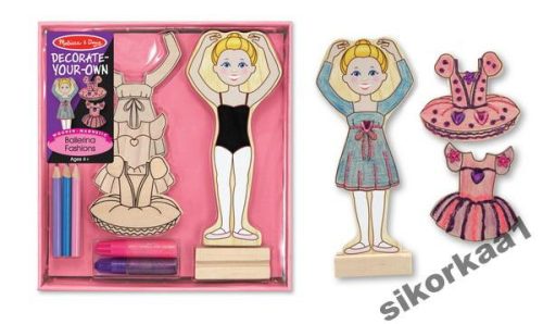  MELISSA DOUG WOODEN MAGNETIC DRESS UP