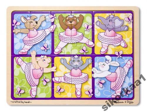  MELISSA DOUG WOODEN PUZZLE IN BALLET DANCERS TRAY