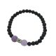  Men's bracelet stones amethyst lava vulcan silver