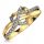  GOLD ENGAGEMENT RING 333 8K ZIRCONIA r19