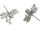  Silver cufflinks large dragonfly insect