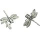  Silver cufflinks large dragonfly insect