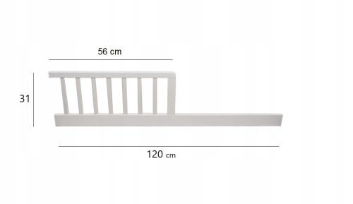  Wooden bed AS cot 31 x 120 cm white