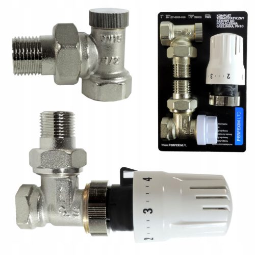  THERMOSTATIC SET ANGLE 1/2 HEAD VALVES PL