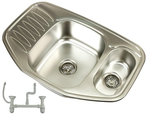 LAZUR EXCLUSIVE SINK 1.5-bowl sink, stainless steel