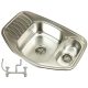 LAZUR EXCLUSIVE SINK 1.5-bowl sink, stainless steel