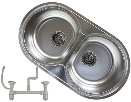 LAZUR EXCLUSIVE SINK two-bowl sink, stainless steel