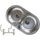 LAZUR EXCLUSIVE SINK two-bowl sink, stainless steel