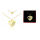  FEET NECKLACE HEART ENGRAVING GOLD PLATED 925