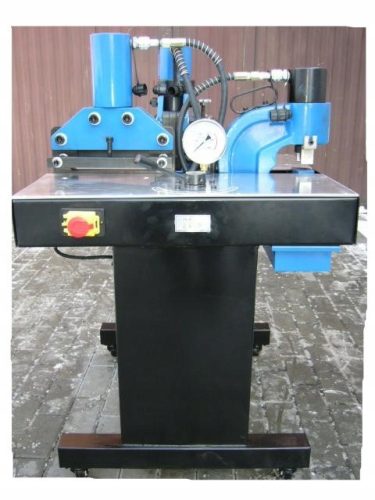 Hydraulic cutting machine, angle bar, flat hole