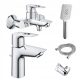 Grohe chrome faucet sets