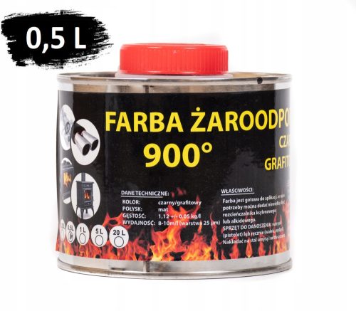 Heat-resistant paint for stove silencers, chimneys, 0.65 kg