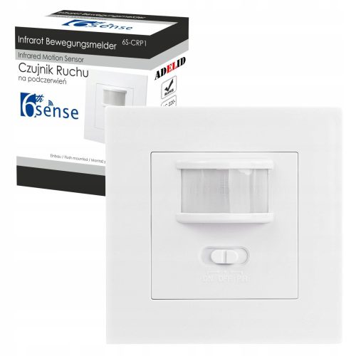 Single timer, classic, flush-mounted 6TH Sense white 6S-CRP1 6thSENSE PIR SENSOR